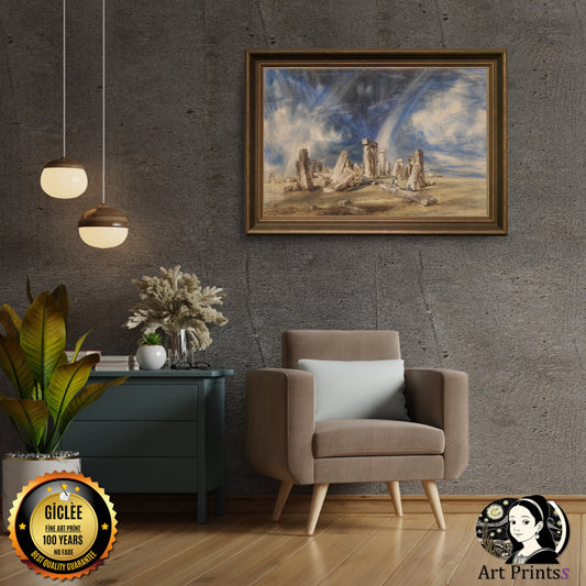 Constable - Stonehenge (1835)-John Constable-ArtPrintsS