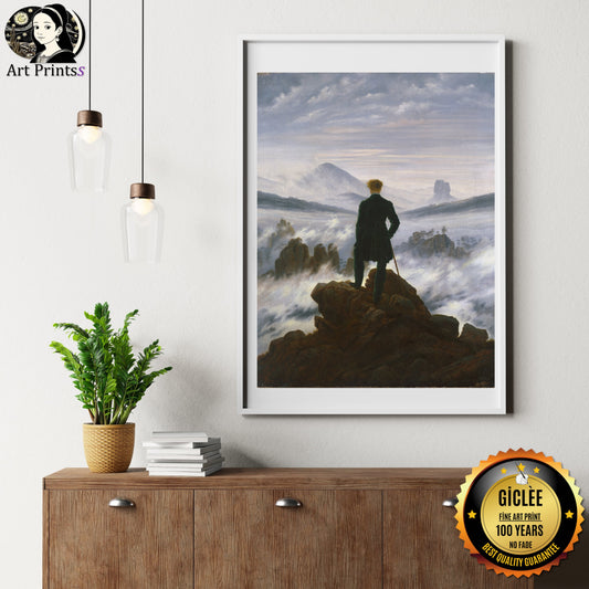 Friedrich - Wanderer above the Sea of Fog (1818)-Caspar David Friedrich-ArtPrintsS