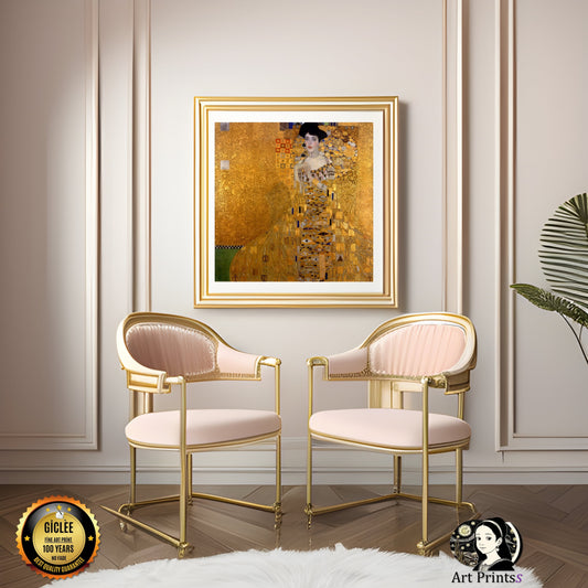 Klimt - Portrait of Adele Bloch-Bauer I (1907)-Gustav Klimt-ArtPrintsS