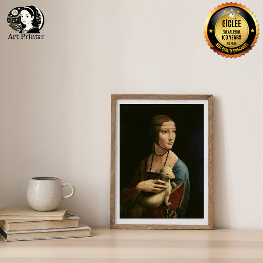 Leonardo da Vinci - Lady with an Ermine (circa 1490)-Leonardo da Vinci-ArtPrintsS