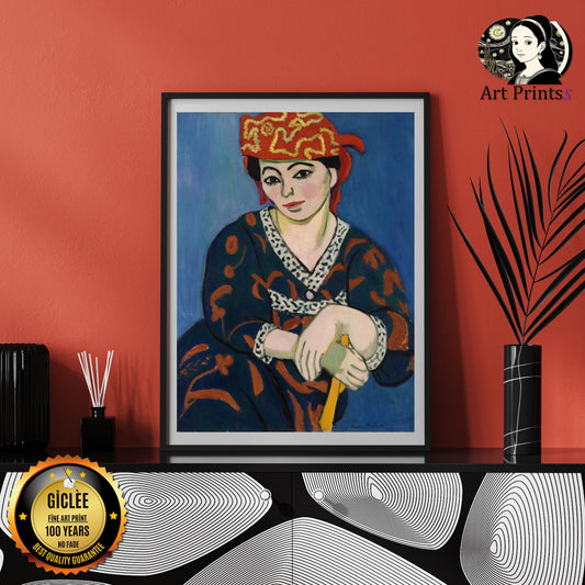 Matisse - The Red Madras Headdress / La Madras Rouge (1907)-Henri Matisse-ArtPrintsS