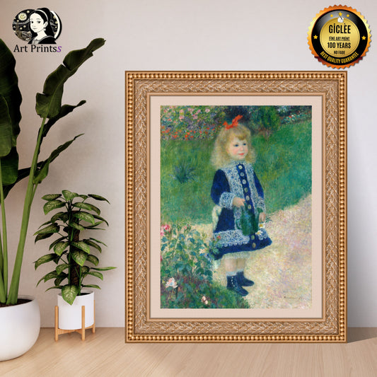 Renoir - A Girl with a Watering Can (1876)-Pierre-Auguste Renoir-ArtPrintsS