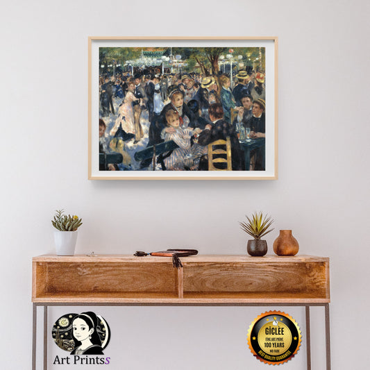 Renoir - Dance at Le Moulin de la Galette (1876)-Pierre-Auguste Renoir-ArtPrintsS