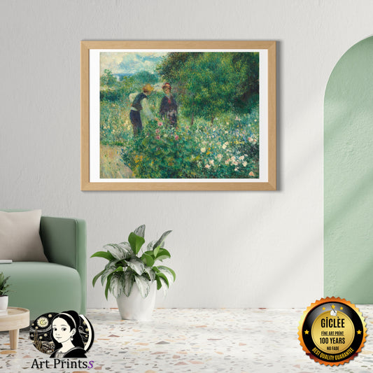Renoir - Picking Flowers (1875)-Pierre-Auguste Renoir-ArtPrintsS