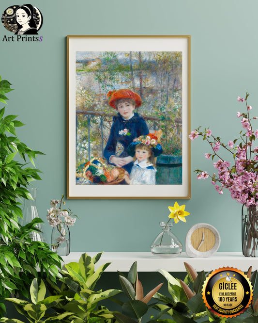 Renoir - The Two Sisters, On the Terrace (1881)-Pierre-Auguste Renoir-ArtPrintsS