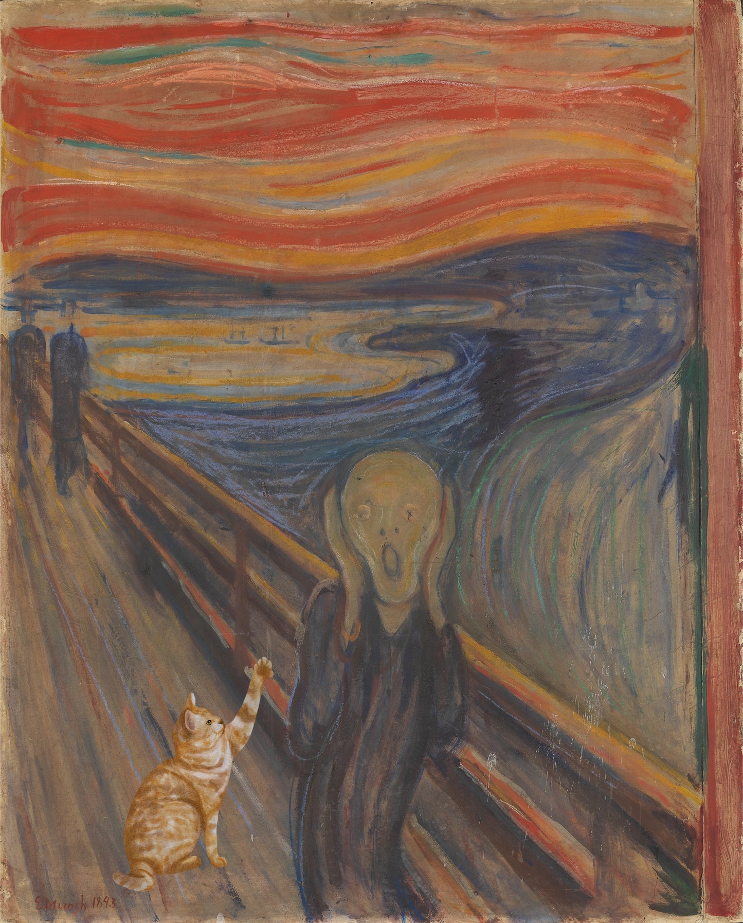 Scaredy Cat-Munch Scream_1_-Art-Print-Funny-ArtPrintsS