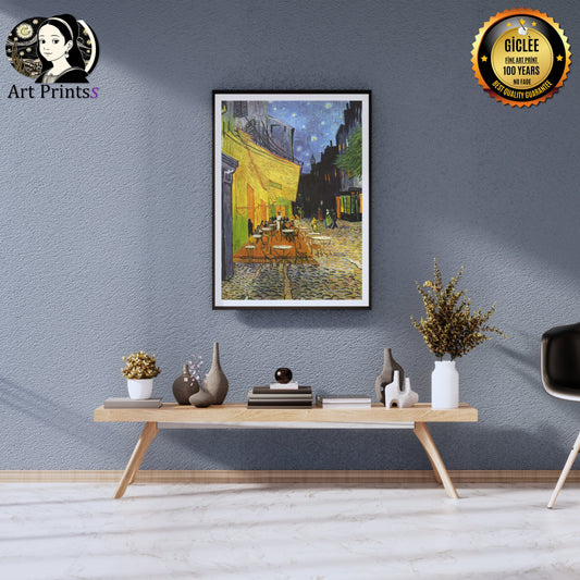 Van Gogh - Cafe Terrace at Night (1888)-Vincent Van Gogh-ArtPrintsS