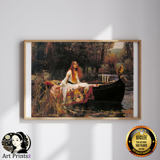 Waterhouse - The Lady of Shallott (1888)-John William Waterhouse-ArtPrintsS