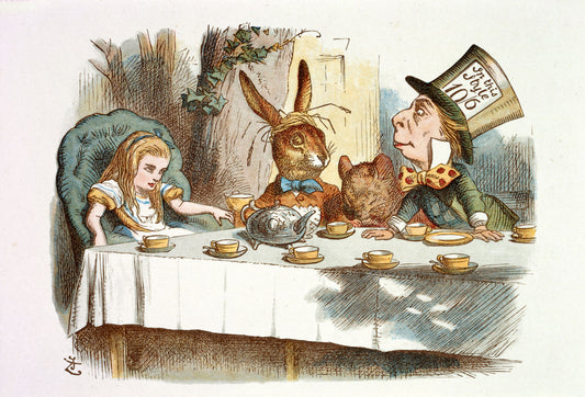 Tenniel - A Mad Tea Party (1865)-John Tenniel-ArtPrintsS