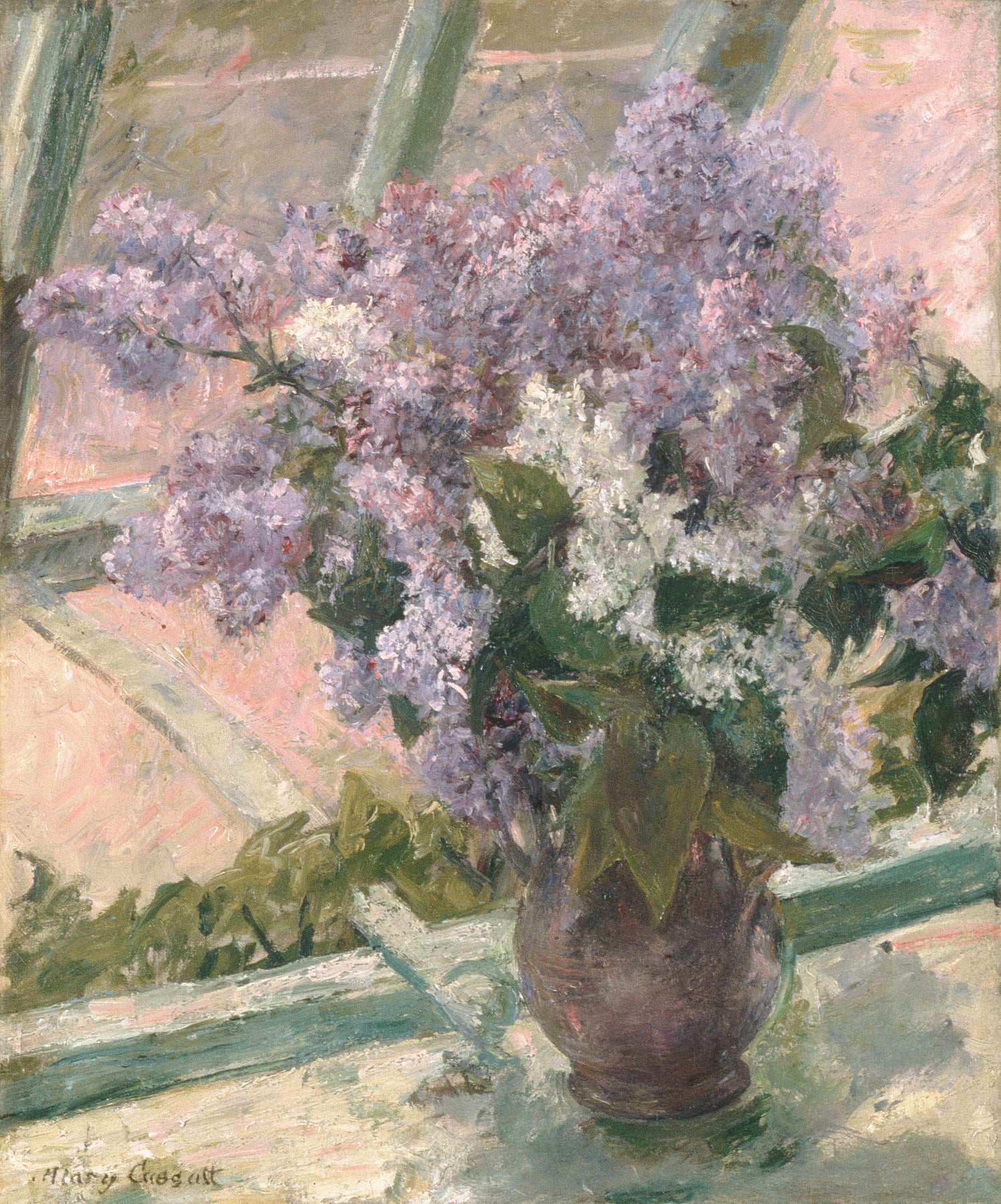 Cassatt - Lilacs in a Window (1879)-Mary Cassatt-ArtPrintsS