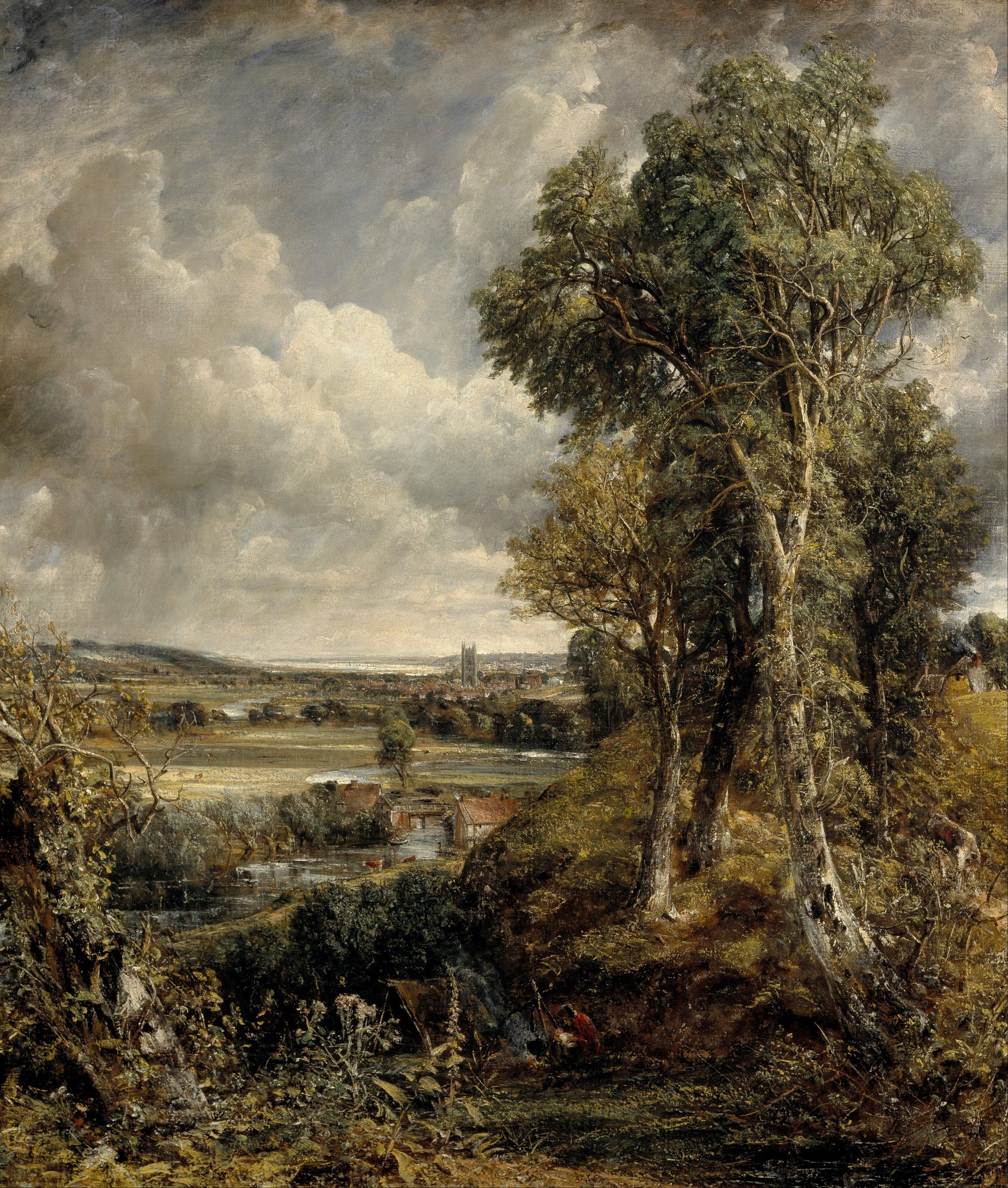Constable - The Vale of Dedham (1828)-John Constable-ArtPrintsS