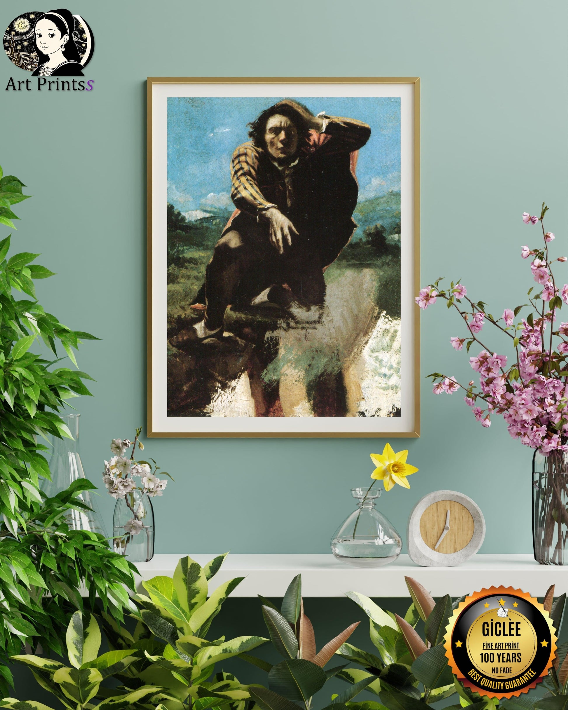 Courbet - The Man Made Mad with Fear (1844)-Gustave Courbet-ArtPrintsS
