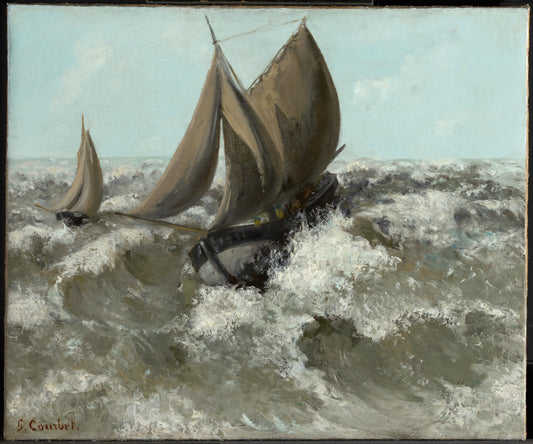 Courbet - The Sailboat - Seascape (1869)-Gustave Courbet-ArtPrintsS