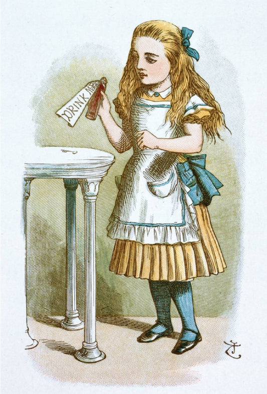 Tenniel - Drink Me from Alice's Adventures in Wonderland (1865)-John Tenniel-ArtPrintsS