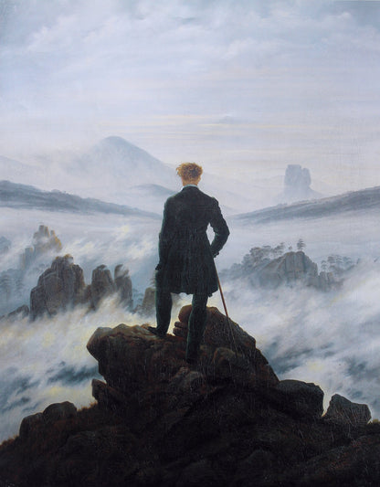 Friedrich - Wanderer above the Sea of Fog (1818)-Caspar David Friedrich-ArtPrintsS