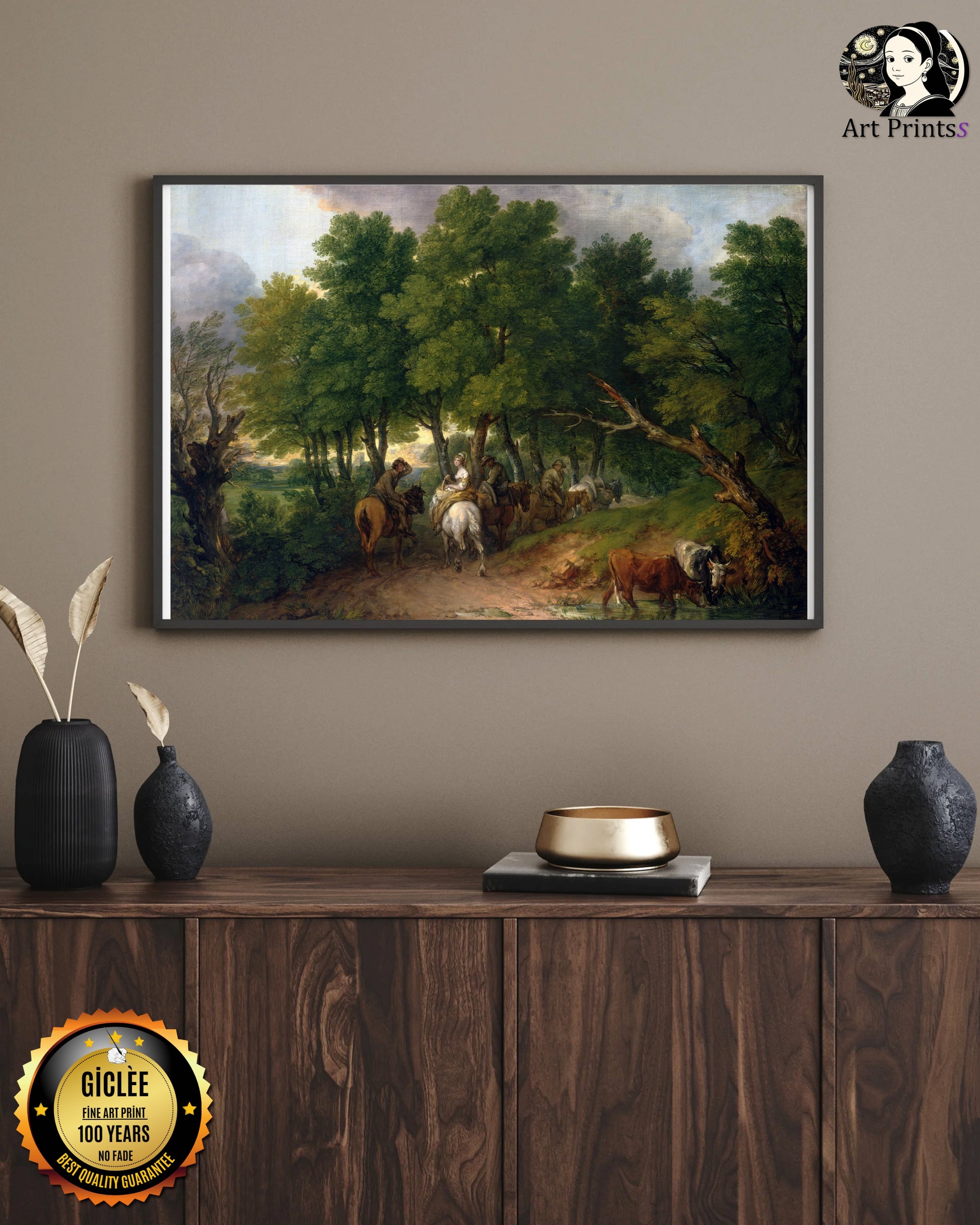 Gainsborough - Road from Market (1767)-Thomas Gainsborough-ArtPrintsS