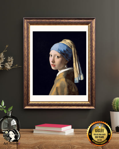 Vermeer - Girl with a Pearl Earring (1665)-Johannes Vermeer-ArtPrintsS