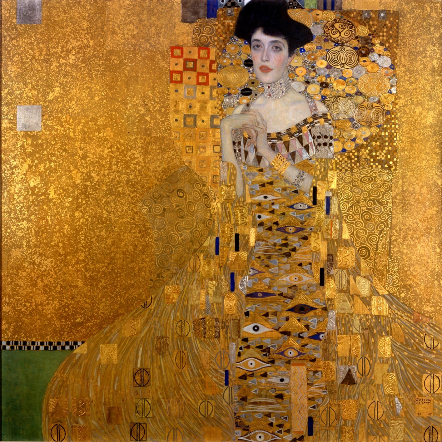 Klimt - Portrait of Adele Bloch-Bauer I (1907)-Gustav Klimt-ArtPrintsS
