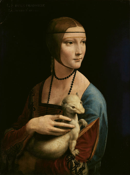 Leonardo da Vinci - Lady with an Ermine (circa 1490)-Leonardo da Vinci-ArtPrintsS