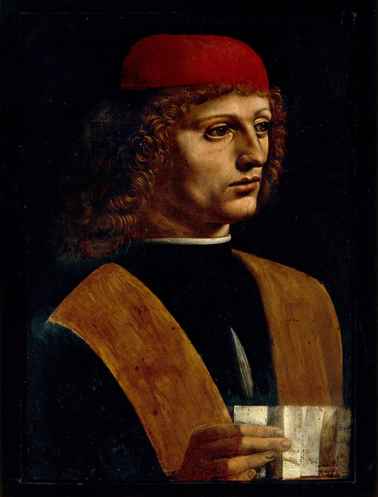 Leonardo da Vinci - Portrait of a Musician (1487)-Leonardo da Vinci-ArtPrintsS