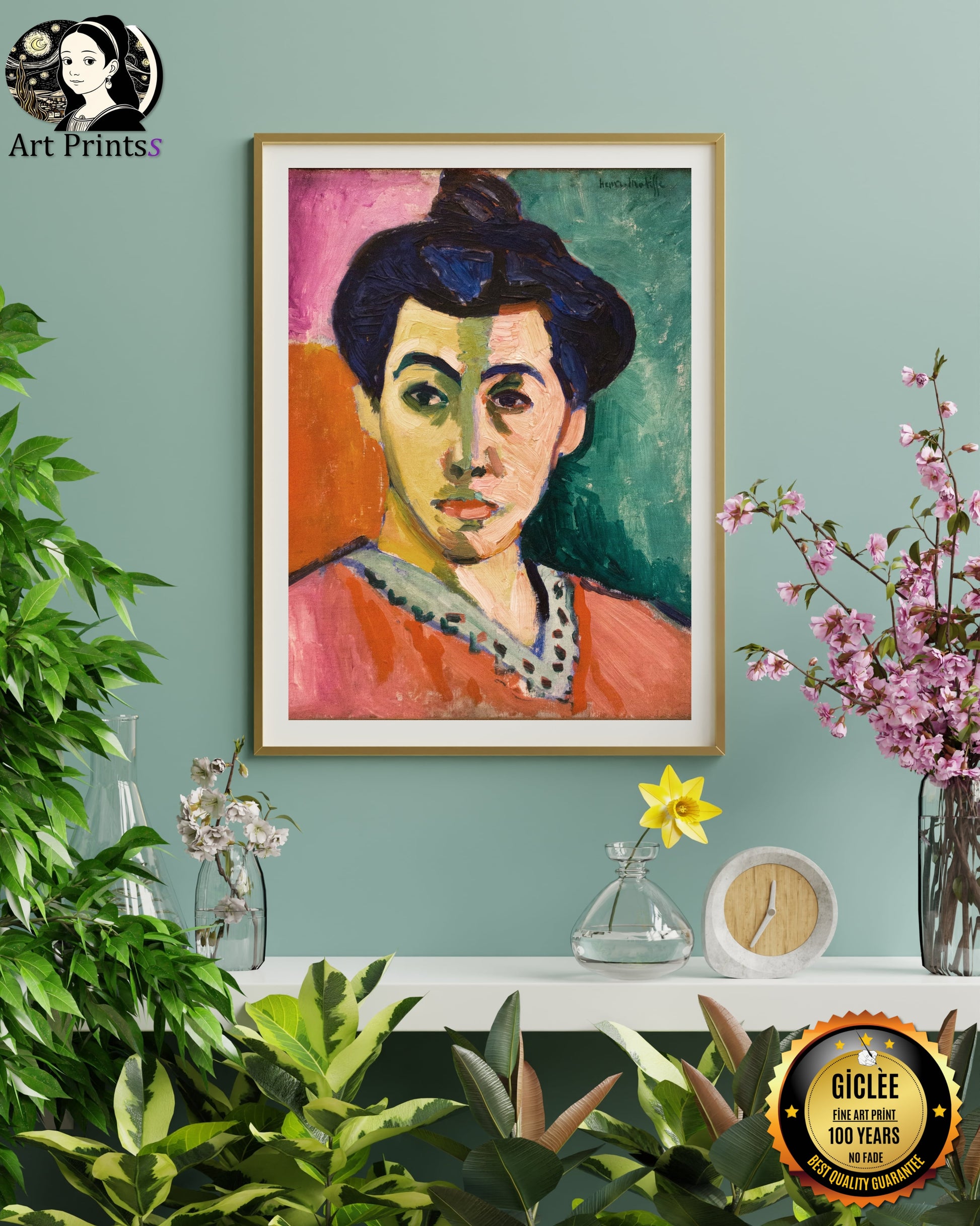 Matisse - The Green Stripe (1905)-Henri Matisse-ArtPrintsS