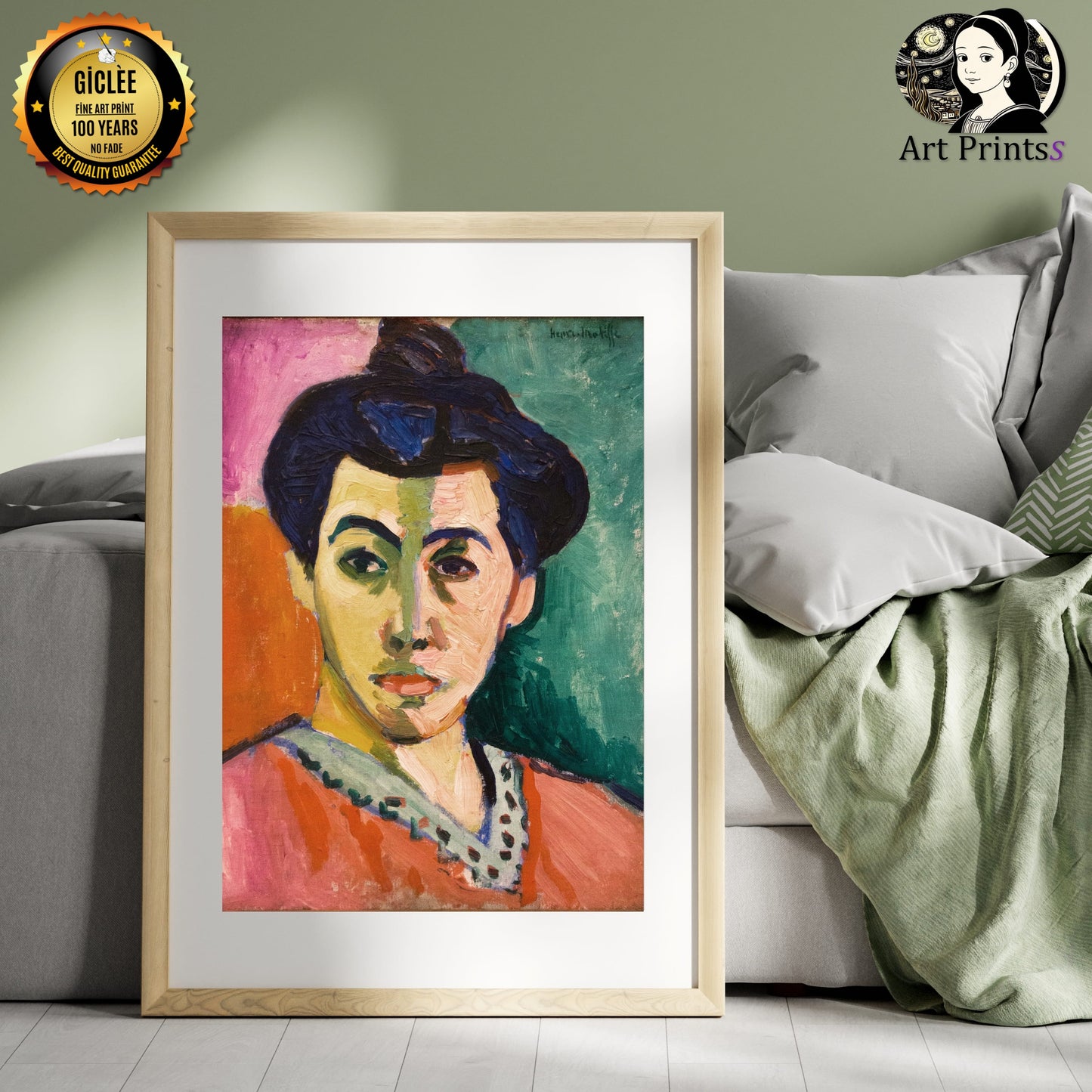 Matisse - The Green Stripe (1905)-Henri Matisse-ArtPrintsS