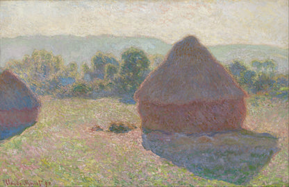 Monet - Haystacks, Midday - Meules, milieu du jour (1890)-Claude Monet-ArtPrintsS