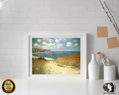 Monet - Path through the Wheat Fields (1882)-Claude Monet-ArtPrintsS