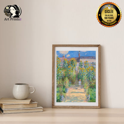 Monet - The Artist's Garden at Vétheuil (1881)-Claude Monet-ArtPrintsS