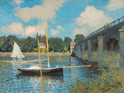 Monet - The Bridge at Argenteuil (1874)-Claude Monet-ArtPrintsS