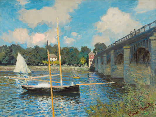 Monet - The Bridge at Argenteuil (1874)-Claude Monet-ArtPrintsS
