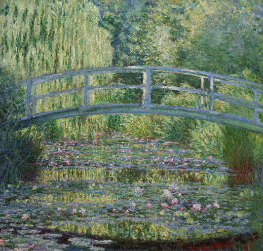 Monet - Water Lilies and Japanese Bridge (1897-1899)-Claude Monet-ArtPrintsS