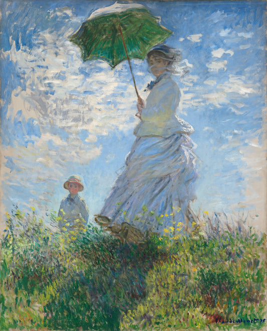 Monet - Woman with a Parasol (1875)-Claude Monet-ArtPrintsS