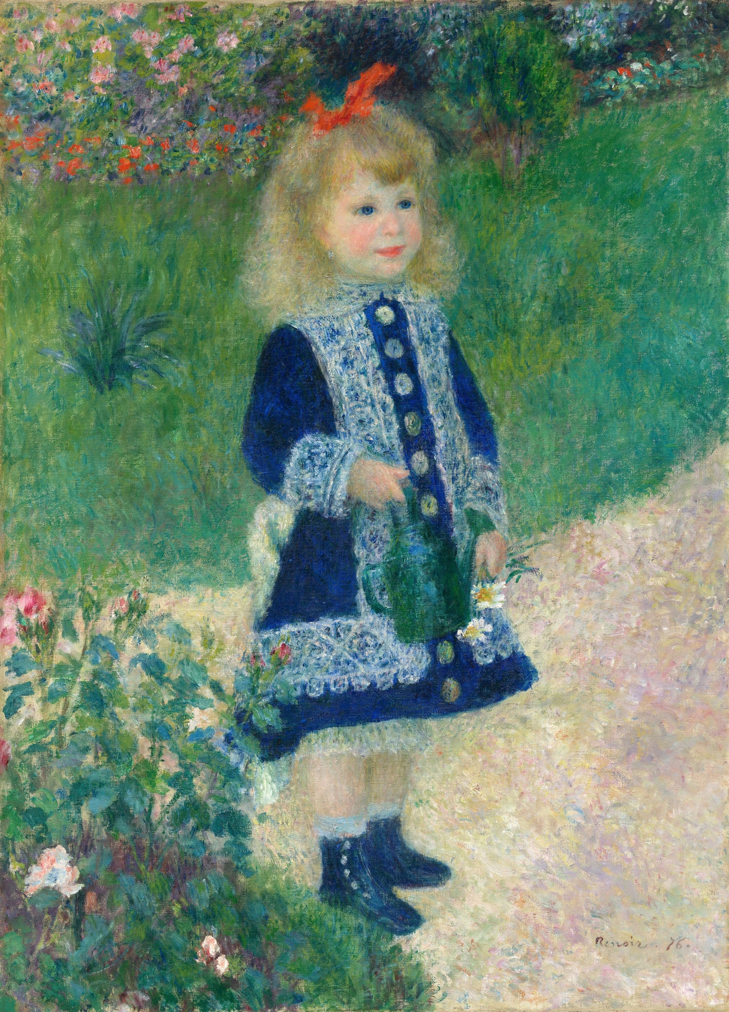 Renoir - A Girl with a Watering Can (1876)-Pierre-Auguste Renoir-ArtPrintsS