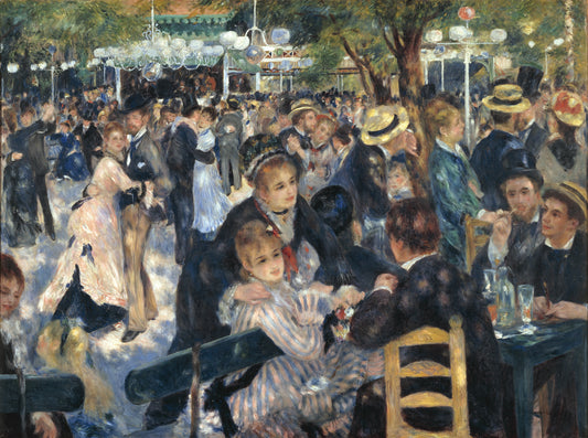 Renoir - Dance at Le Moulin de la Galette (1876)-Pierre-Auguste Renoir-ArtPrintsS