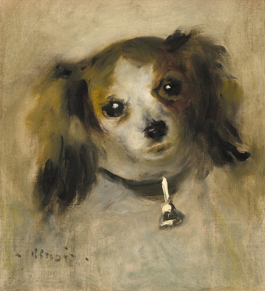 Renoir - Head of a dog (1870)-Pierre-Auguste Renoir-ArtPrintsS