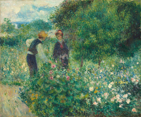 Renoir - Picking Flowers (1875)-Pierre-Auguste Renoir-ArtPrintsS