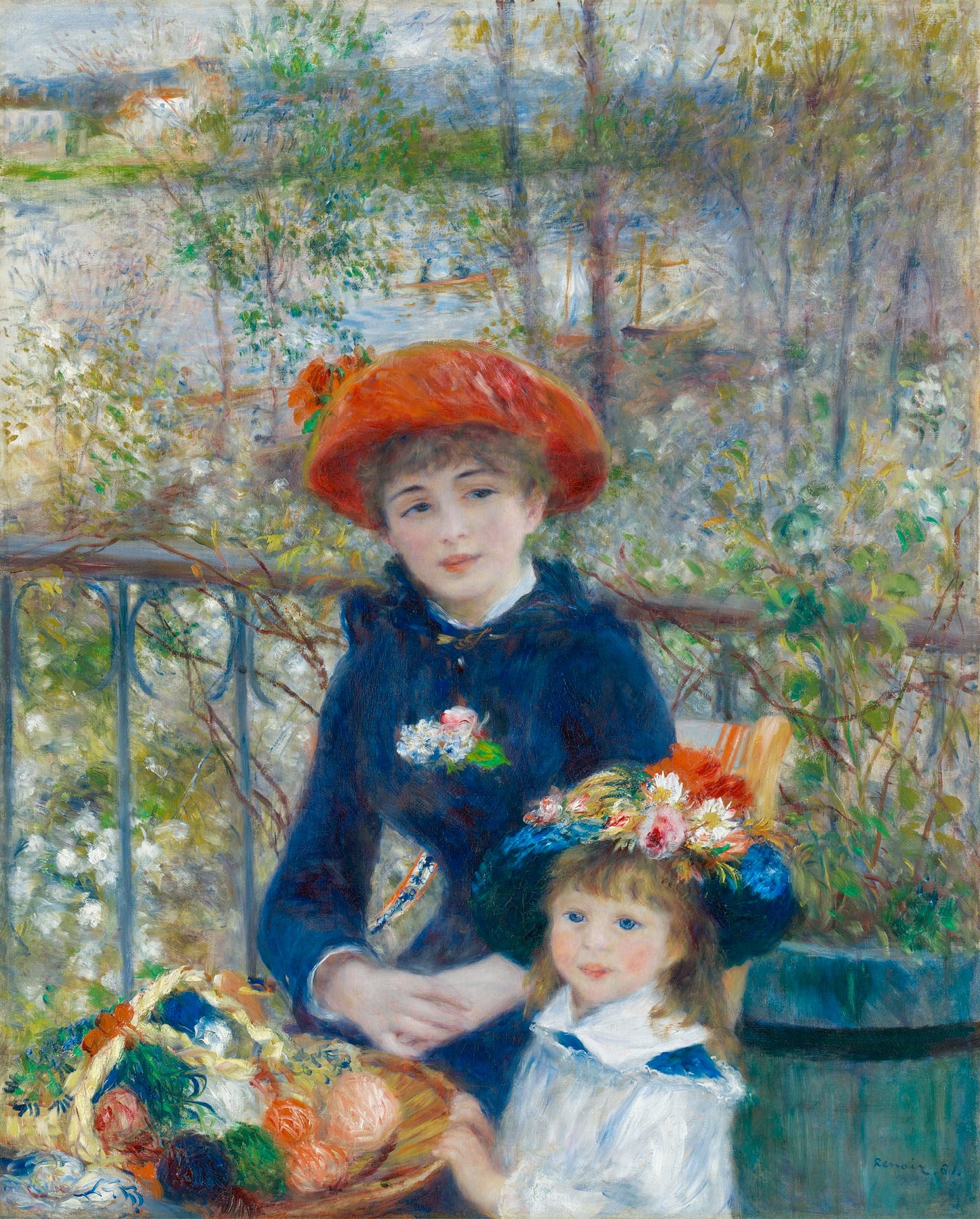 Renoir - The Two Sisters, On the Terrace (1881)-Pierre-Auguste Renoir-ArtPrintsS