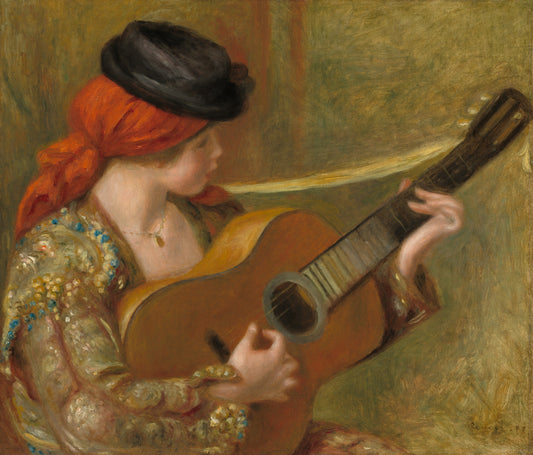 Renoir - Young Spanish Woman with a Guitar (1898)-Pierre-Auguste Renoir-ArtPrintsS