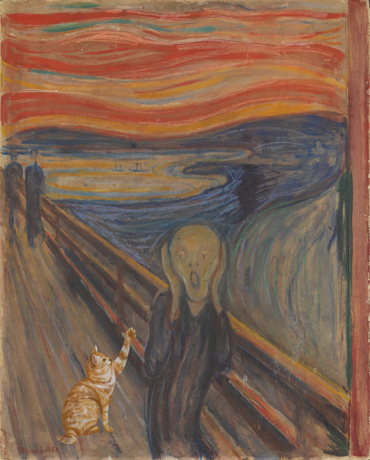 Scaredy Cat-Munch Scream_1_-Art-Print-Funny-ArtPrintsS
