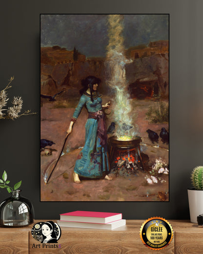 Waterhouse - The Magic Circle (1886)-John William Waterhouse-ArtPrintsS