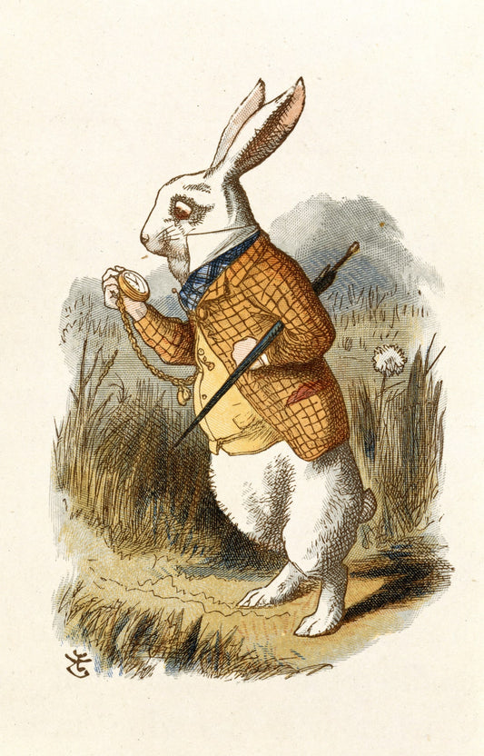 Tenniel - The White Rabbit (1865)-John Tenniel-ArtPrintsS