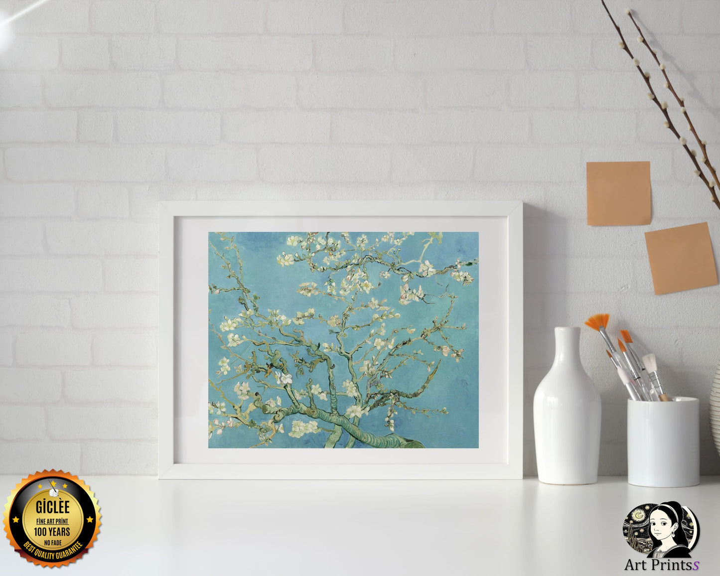 Van Gogh - Almond Blossoms (1890)-Vincent Van Gogh-ArtPrintsS