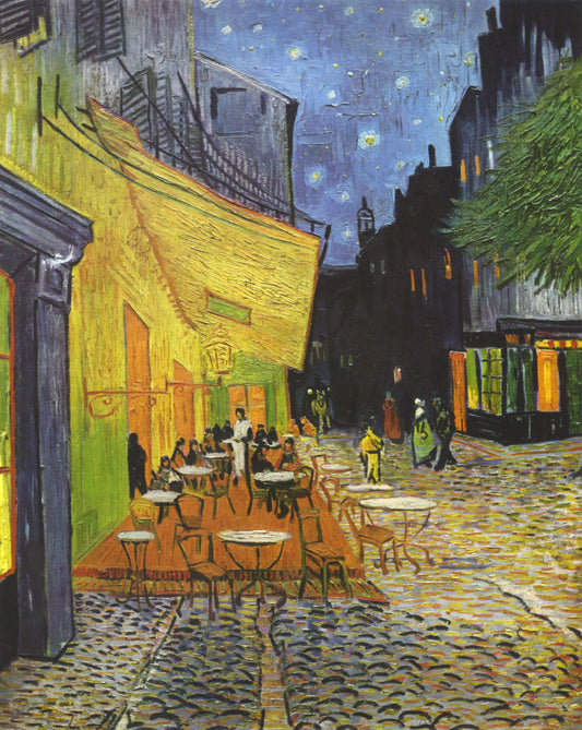 Van Gogh - Cafe Terrace at Night (1888)-Vincent Van Gogh-ArtPrintsS