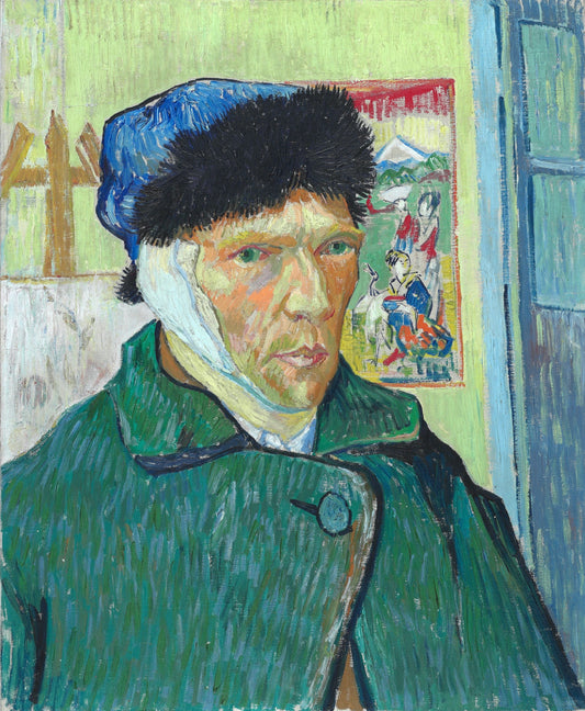 Van Gogh - Self-Portrait with Bandaged Ear (1889)-Vincent Van Gogh-ArtPrintsS