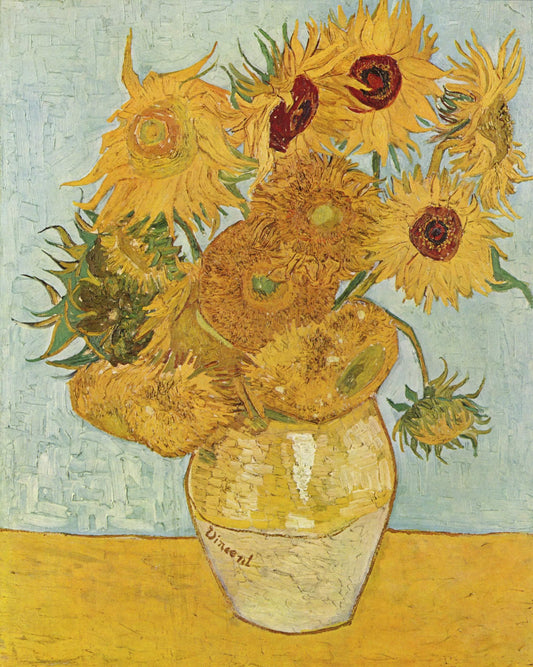 Van Gogh - Still Life Vase with Fourteen Sunflowers (1888)-Vincent Van Gogh-ArtPrintsS