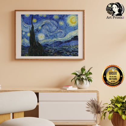 Van Gogh - The Starry Night (1889)-Vincent Van Gogh-ArtPrintsS