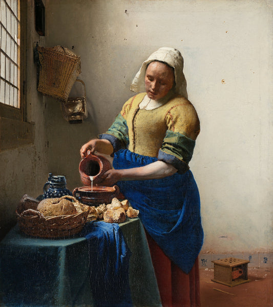 Vermeer - The Milkmaid (1658)-Johannes Vermeer-ArtPrintsS
