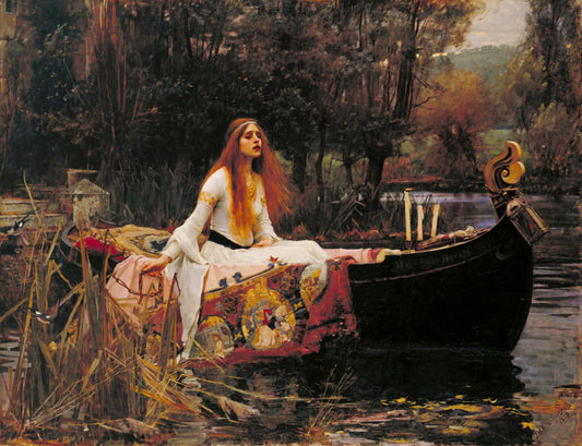 Waterhouse - The Lady of Shallott (1888)-John William Waterhouse-ArtPrintsS